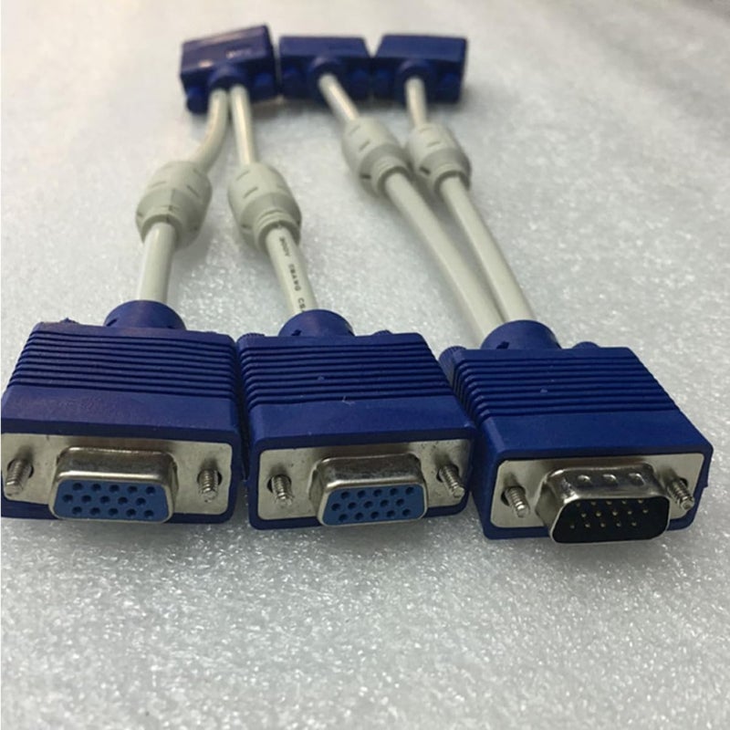 قطعتان محول VGA محترف من ذكر إلى أنثى كابل مقسم مصنوع من مادة ABS للمتانة - Image 5